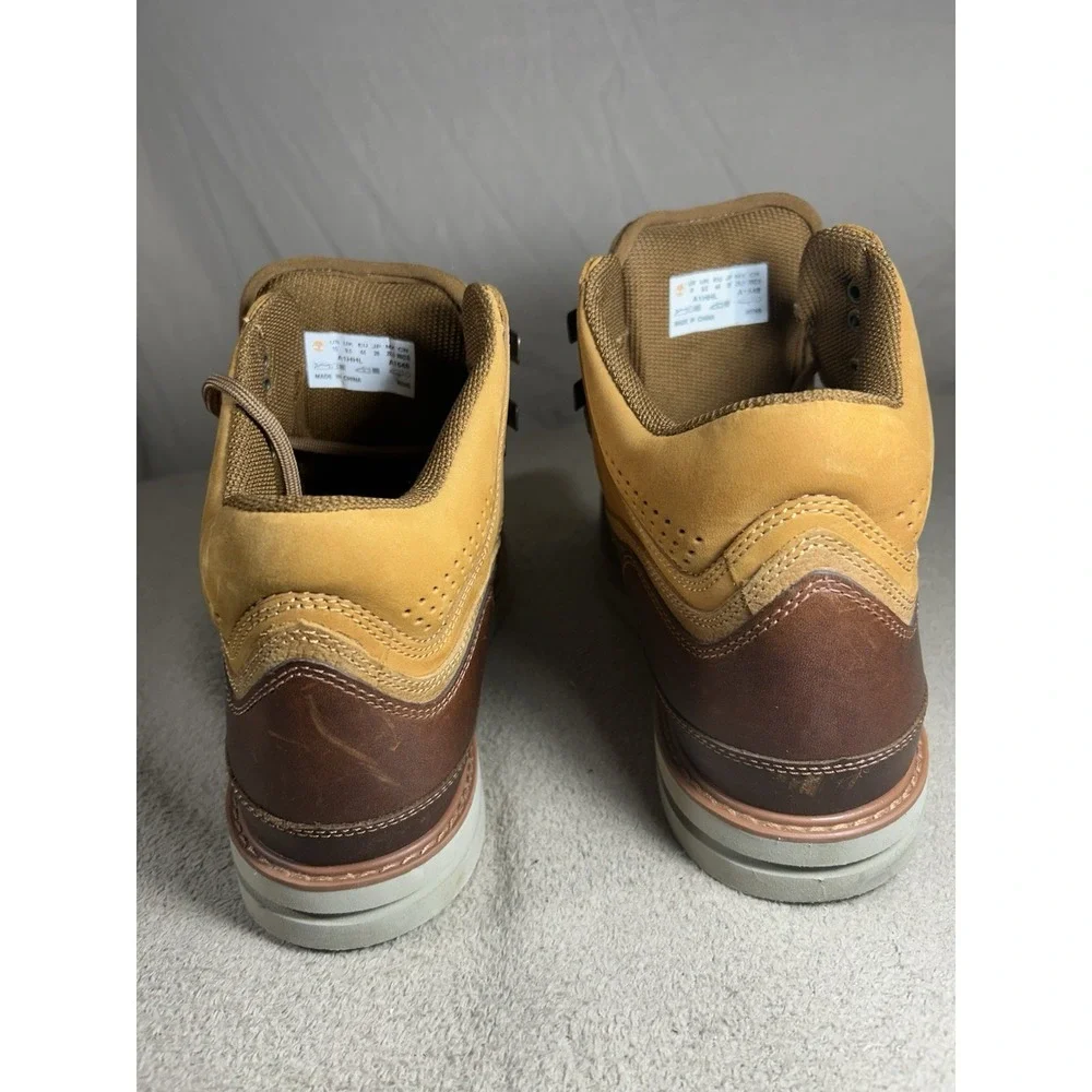 Timberland Boots Mens Size 10 Brown Leather Suede Chukka Wedge Sole Shoes A1HHL